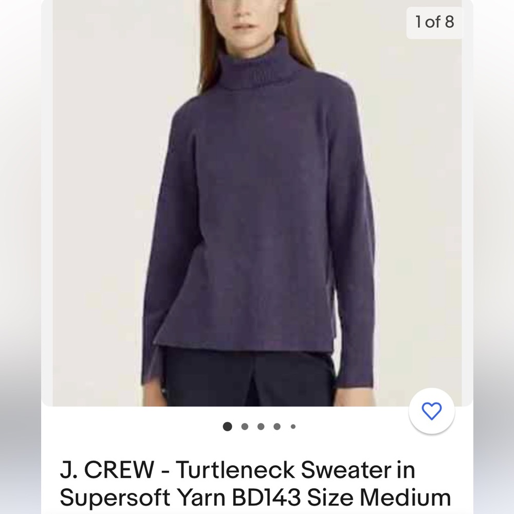 J. Crew Purple Turtleneck Sweater